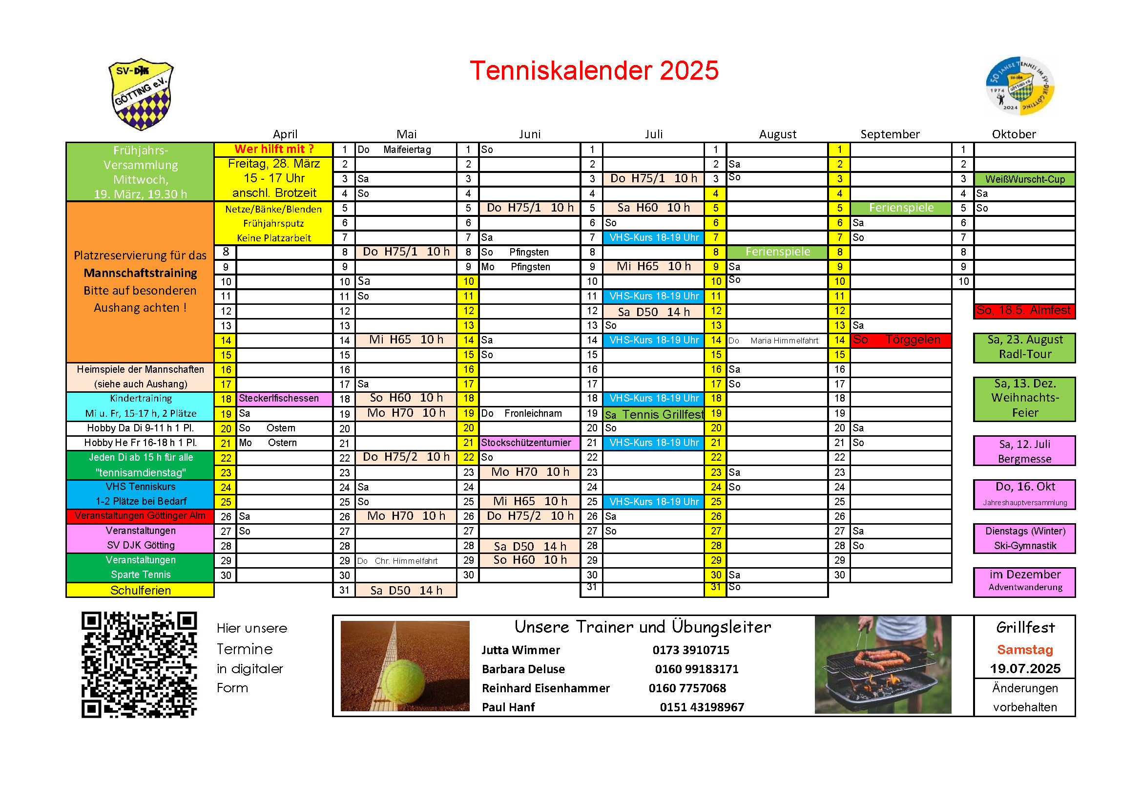 Tenniskalender 2024